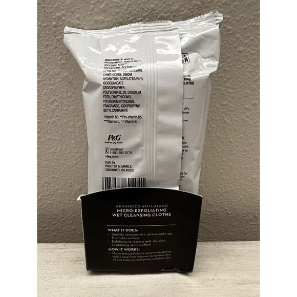 OLAY Regenerist Advanced Anti-Aging Micro-Exfoliating Cleansing Cloths 30 Each - Picture 2 of 5